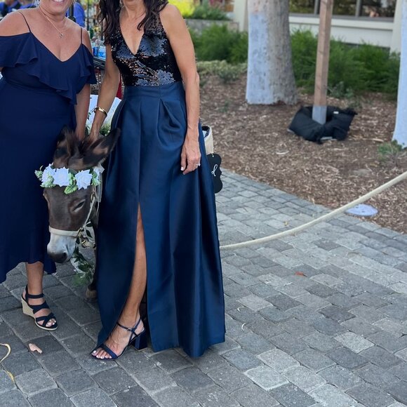 Sachin + Babi Erica Gown - Light Midnight Blue Size 4 - Picture 5 of 5